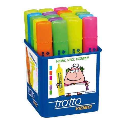 Evidenziatore TRATTO Video 1-5 mm assort barattolo da 20 - F829200