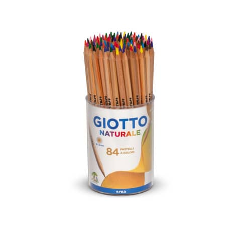 Matite colorate GIOTTO Naturale assortit barattolo da 84 - F520200