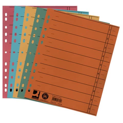 Separatore per archivio con perforazione assortiti conf. da 100 - KF00642