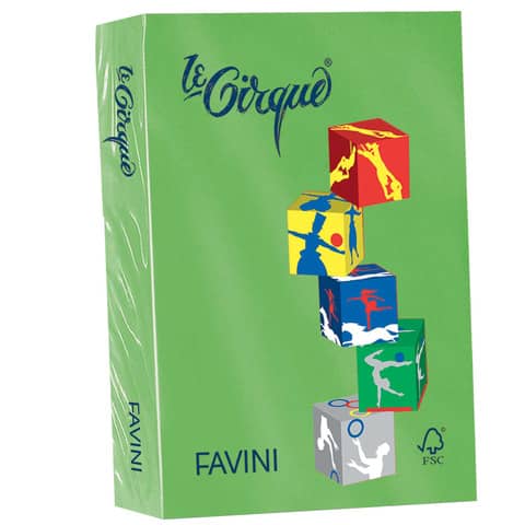 Carta colorata FAVINI LE CIRQUE per tutt verde prato 203 500 fogli - A71M504