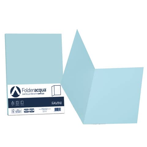Cartellina semplice FAVINI FOLDER S cart 25x34cm celeste 08 conf.50 - A50T664