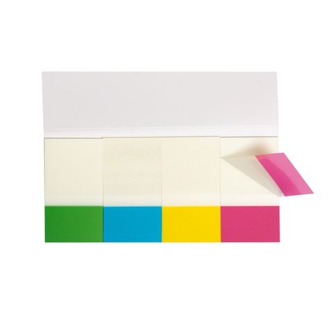 Segnapagina Q-Connect Neon assortiti 25x blister 4 blocchetti da 50 - KF01225