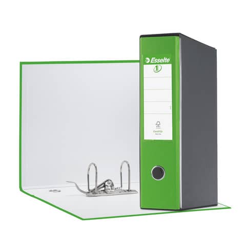 Registratore con custodia Esselte G55 Eu rivestito in PP verde vivida - 390755940