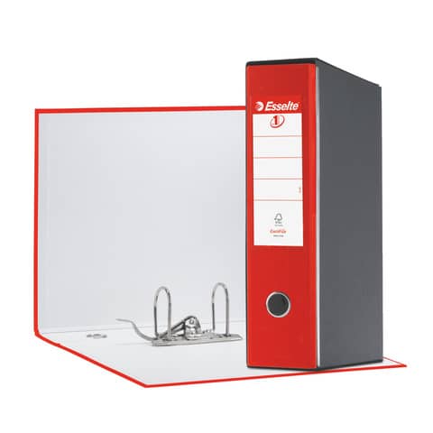 Registratore con custodia Esselte G55 Eu rivestito in PP rosso - 390755160