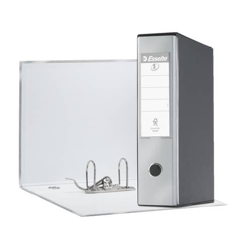 Registratore con custodia Esselte G55 Eu rivestito in PP grigio metal. 390755970