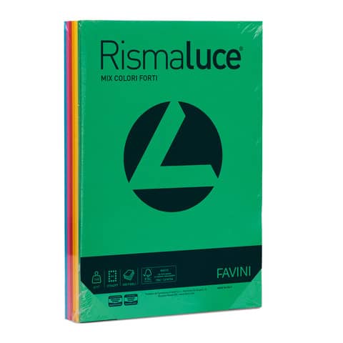 Carta colorata Favini Rismaluce colori f Risma da 200 fogli - A65X214
