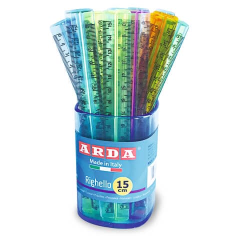 Righello ARDA Uni polistirolo colori ass Conf. 50 pezzi - 282C