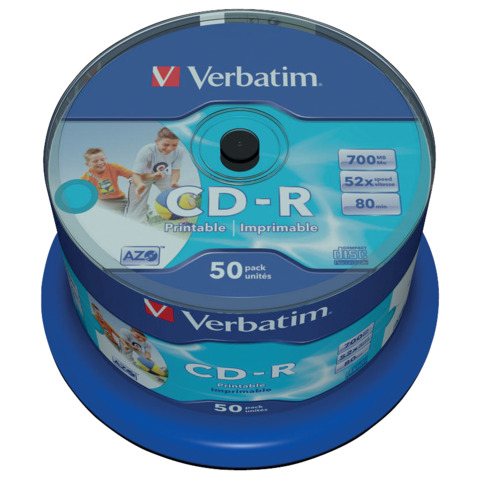 CD-R AZO Verbatim 52x 700 MB spindle cas 50 cd - 43438
