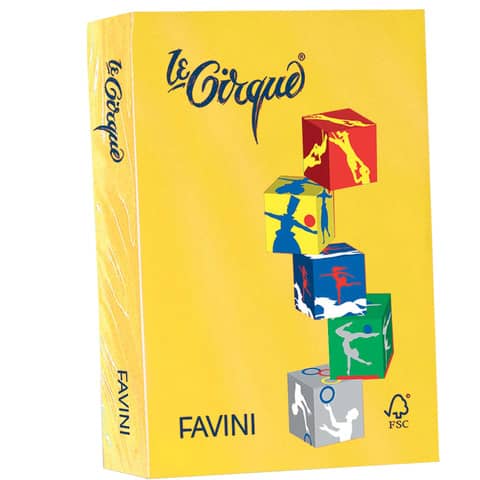 Carta colorata FAVINI LE CIRQUE per tutt giallo zolfo 200 500 fogli - A71L504