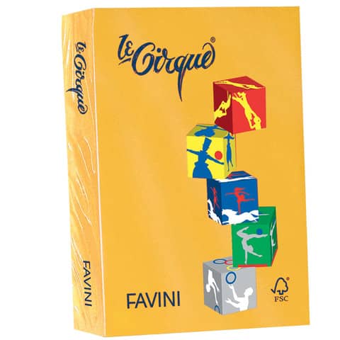Carta colorata FAVINI LE CIRQUE per tutt giallo oro 201 500 fogli - A71H504