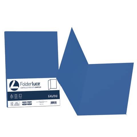 Cartellina semplice Favini FOLDER S cart 25x34cm blu 62 conf.50 - A50K664