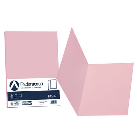 Cartellina semplice FAVINI FOLDER S cart 25x34cm rosa 10 conf.50 - A50S664