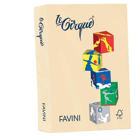 Carta colorata FAVINI LE CIRQUE per tutt camoscio 105 500 fogli - A71R504