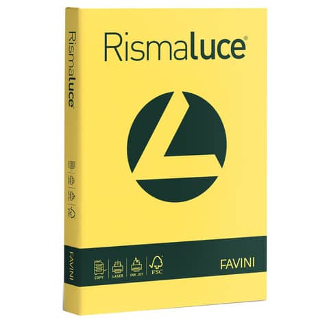 Carta colorata Favini Rismaluce colori f Risma da 125 fogli - A67B104