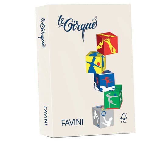 Carta colorata FAVINI LE CIRQUE per tutt avorio 110 500 fogli - A71Q504
