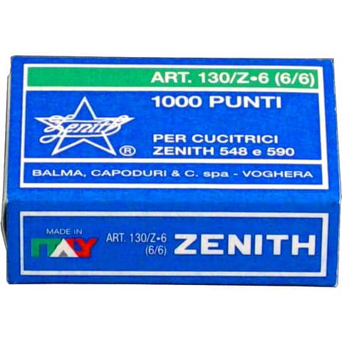 Scatola 1000 punti metallici ZENITH 130/ 0301303601