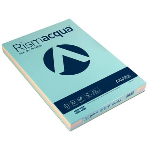 Carta colorata Favini Rismacqua colori t 300 fogli - A66X323