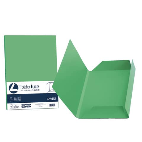 Cartellina 3 lembi Favini FOLDER 3L Luce verde 60 conf.25 - A50D434