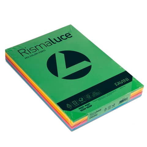 Carta colorata Favini Rismaluce colori f Risma da 200 fogli - A65X213