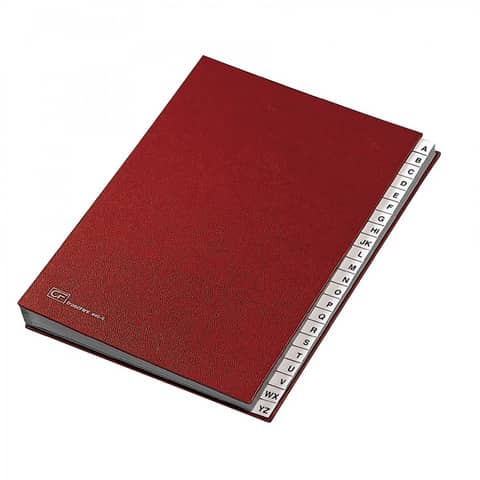Classificatore alfabetico FRASCHINI 24x3 rosso - 640-E-DR