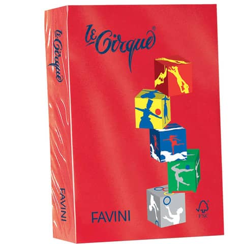 Carta colorata FAVINI LE CIRQUE per tutt scarlatto 209 500 fogli - A71C504
