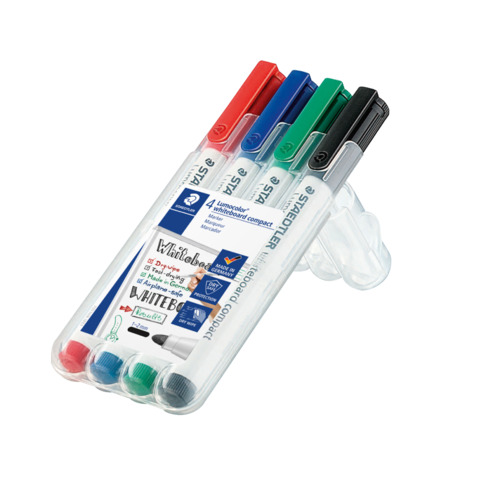 Marcatori per lavagne bianche Staedtler  assortiti astuccio da 4 pezzi - 341 WP4