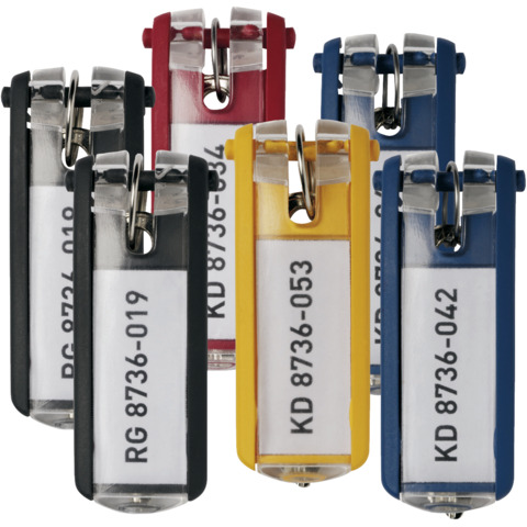 Portachiavi DURABLE KEY CLIP colori asso conf. 6 - 195700