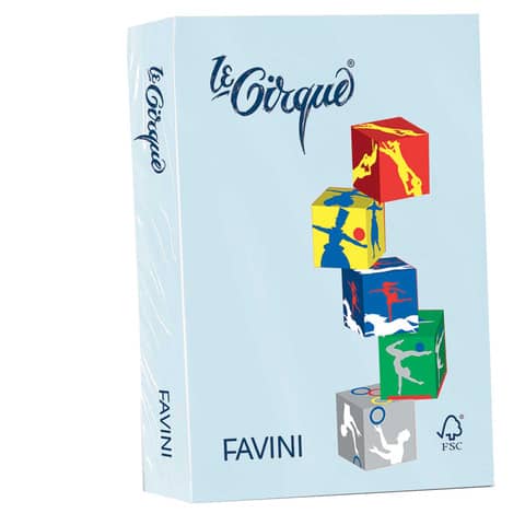 Carta colorata FAVINI LE CIRQUE per tutt celeste 101 500 fogli - A71T504