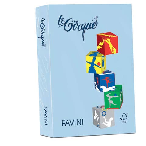 Carta colorata FAVINI LE CIRQUE per tutt azzurro 106 500 fogli - A717504