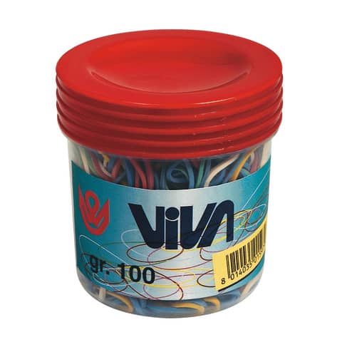 Elastici Viva in barattolo in gomma colo conf.100 gr - C101