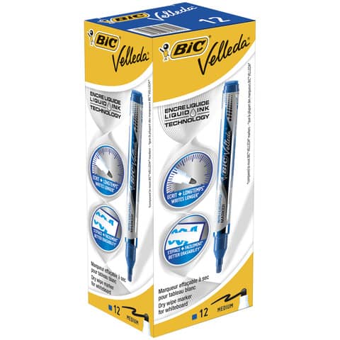 Marcatore per lavagne bianche BIC Velled 4,2 mm blu - 902087