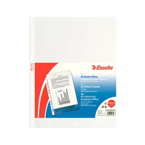 Buste a perforazione universale goffrate 22x30 cm conf.25 - 392597100