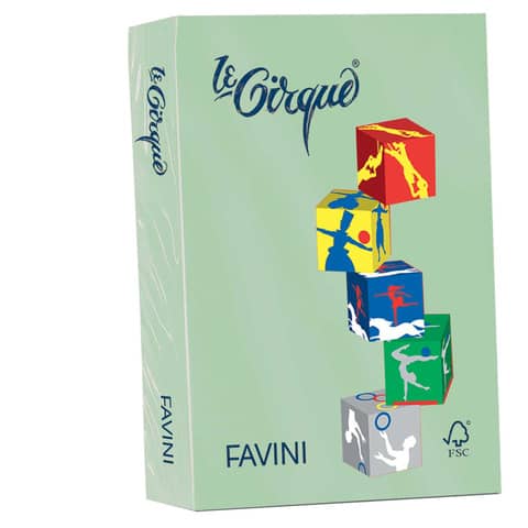 Carta colorata FAVINI LE CIRQUE per tutt verde 107 500 fogli - A71P504