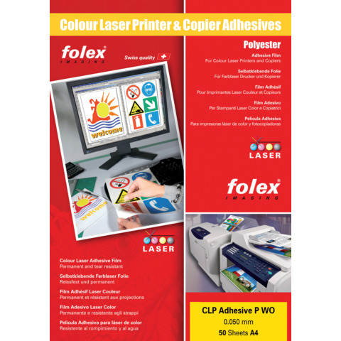 Film adesivo per stampanti laser e copia mm A4 lucido Cf. 50 - 2999W.050.44100
