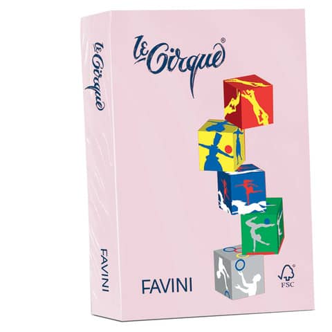Carta colorata FAVINI LE CIRQUE per tutt rosa 108 500 fogli - A71S504