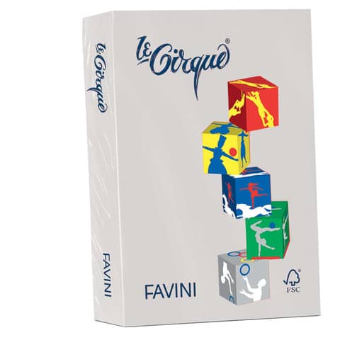 Carta colorata FAVINI LE CIRQUE per tutt grigio 109 500 fogli - A71U504