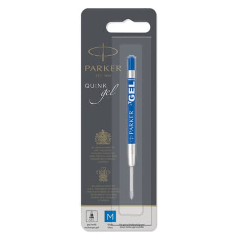Refill gel Parker blu M in blister - 1950346
