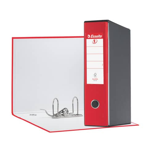 Registratore con custodia Esselte G55 Eu rivestito in PP rosso vivida - 390755920