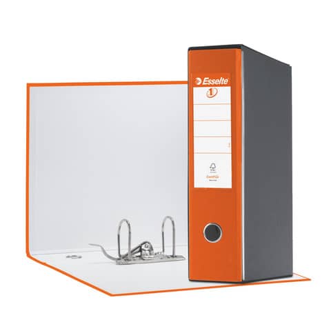 Registratore con custodia Esselte G55 Eu rivestito in PP arancione - 390755200