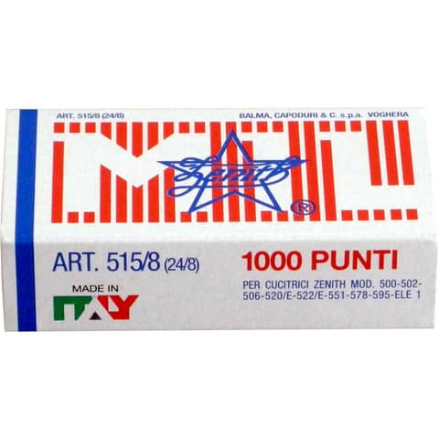 Scatola 1000 punti metallici ZENITH 515/ 0305151801