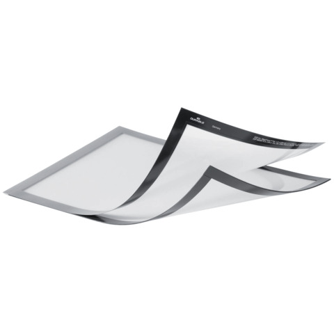 Cornici con 2 pannelli magnetici DURABLE metallizzato 236x32x3mm conf. 2 - 498523