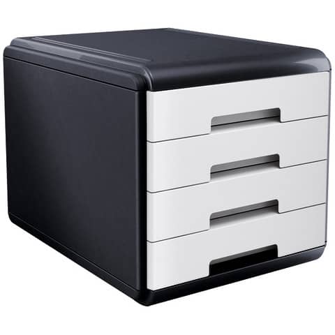 Cassettiera 4 cassetti ARDA Mydesk polis grigio/bianco - 18P4PB