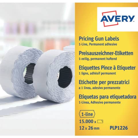 Etichette permanenti per prezzatrici 1 l 10 rotoli da 1500 etichette - PLP1226