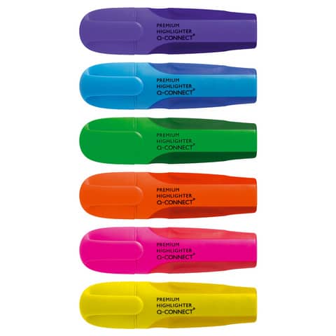 Evidenziatore Q-Connect 2-5 mm astuccio da 6 colori - KF16042