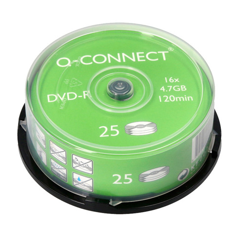 DVD-R Q-Connect Spindle 16x 120 min non  conf.da 25 pezzi - KF00255