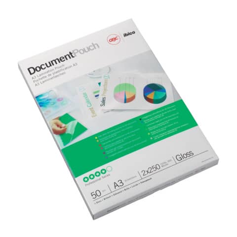Pouches per plastificatrici a caldo GBC  Conf. 100 pezzi - 3200745