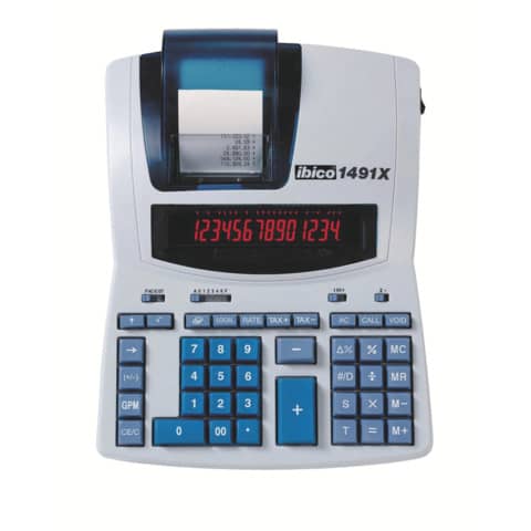Calcolatrice scrivente termica IBICO 149 bianco/azzurro - IB404207