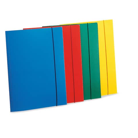 Cartellina a 3 lembi LEONARDI cordonatur elastico A4 verde - U110VE