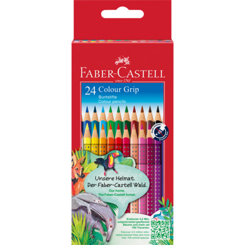Matite colorate Faber-Castell Colour Gri astuccio di cartone da 24 - 112424