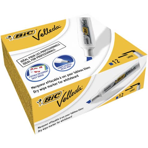 Marcatore per lavagne bianche BIC Velled mm blu - 9402971